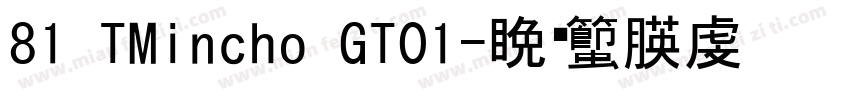 81 TMincho GT01字体转换